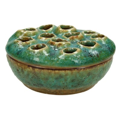 Vase fine earthenware green Mirohome