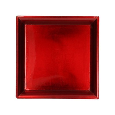 Assiette carrée plastique cl.rouge Mirohome